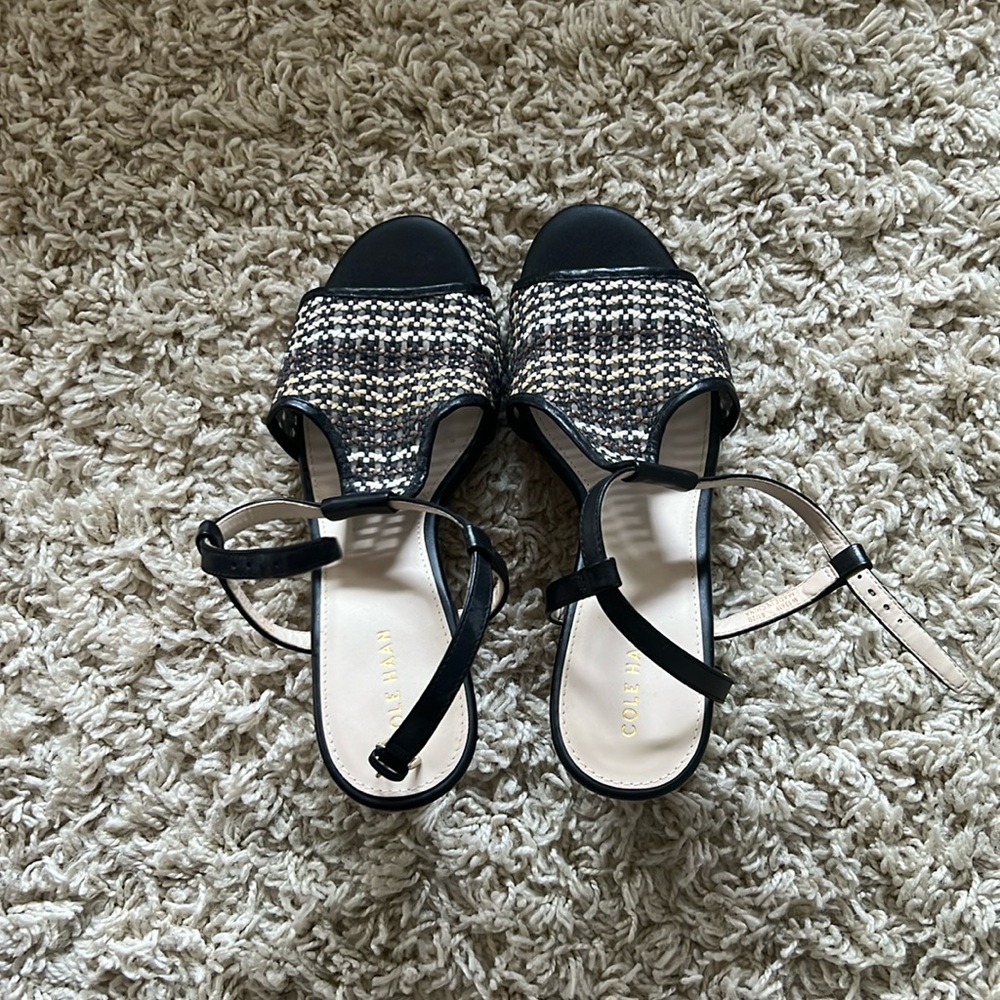 Black, tan and brown Cole Haan Wedges